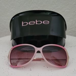 BEBE Beloved Pink Crystal Sunglasses